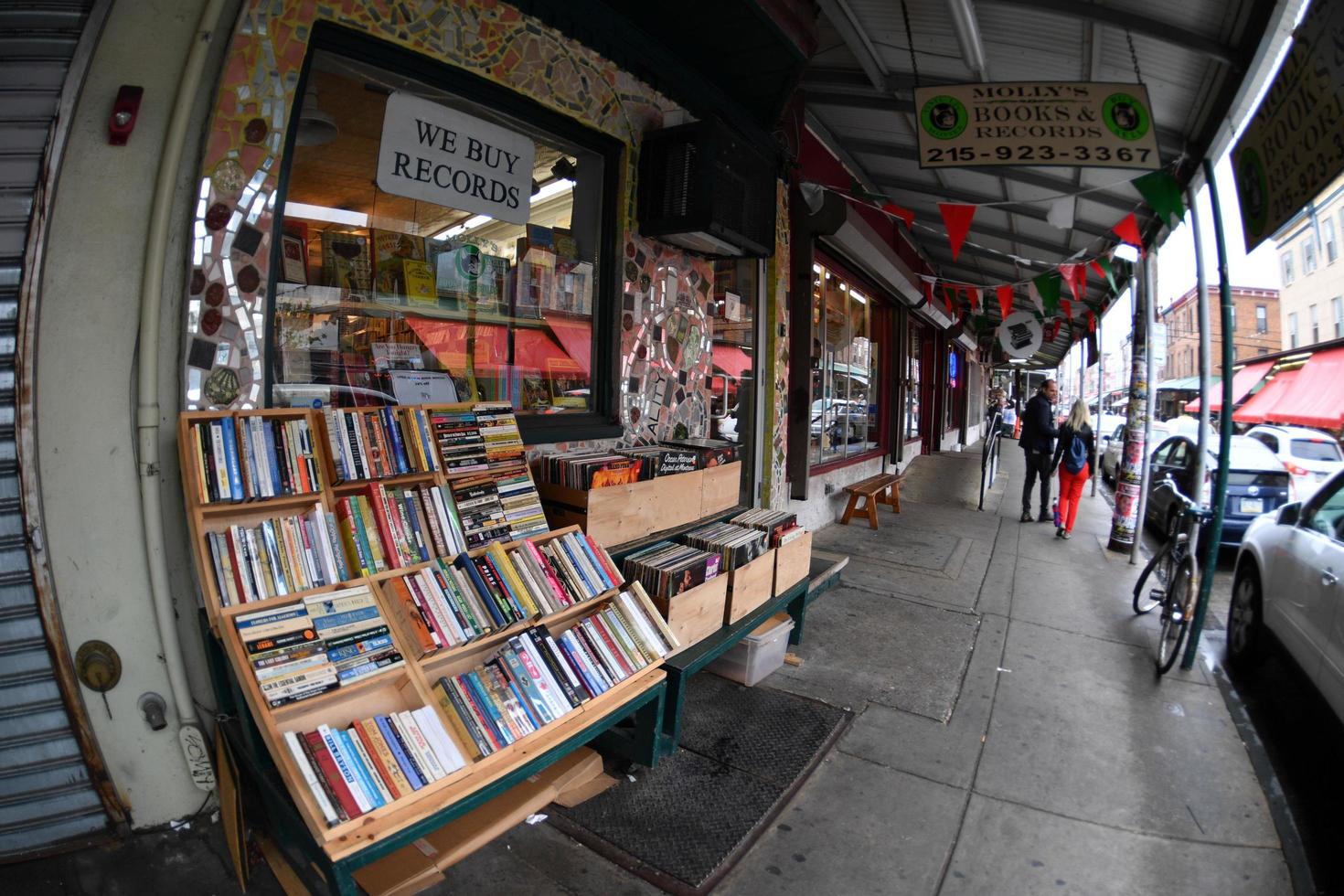 PHILADELPHIA, USA - APRIL 24 2017 - philadelphia little italy district with shops and restaurants photo