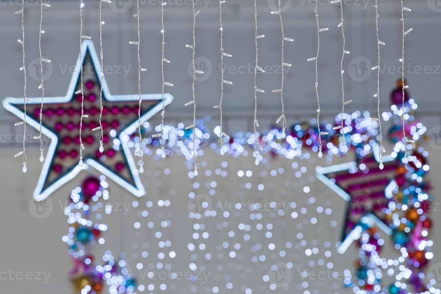 Christmas street decoration in England photo