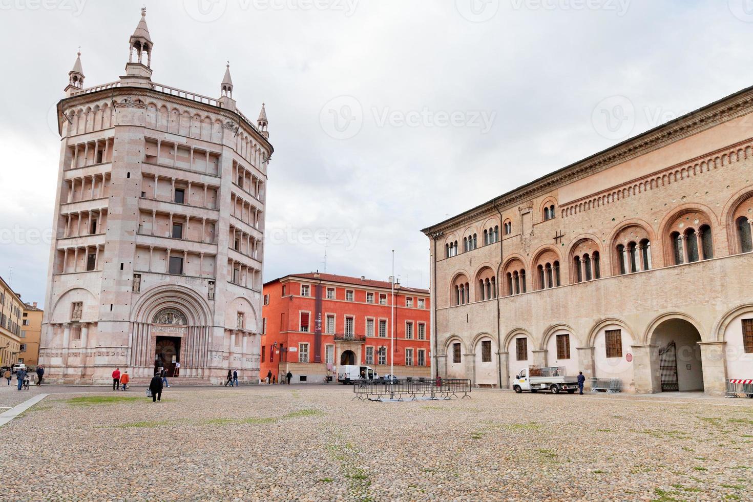 Baptistery and Bishop's Palace on Piazza del Duomo, Parma photo