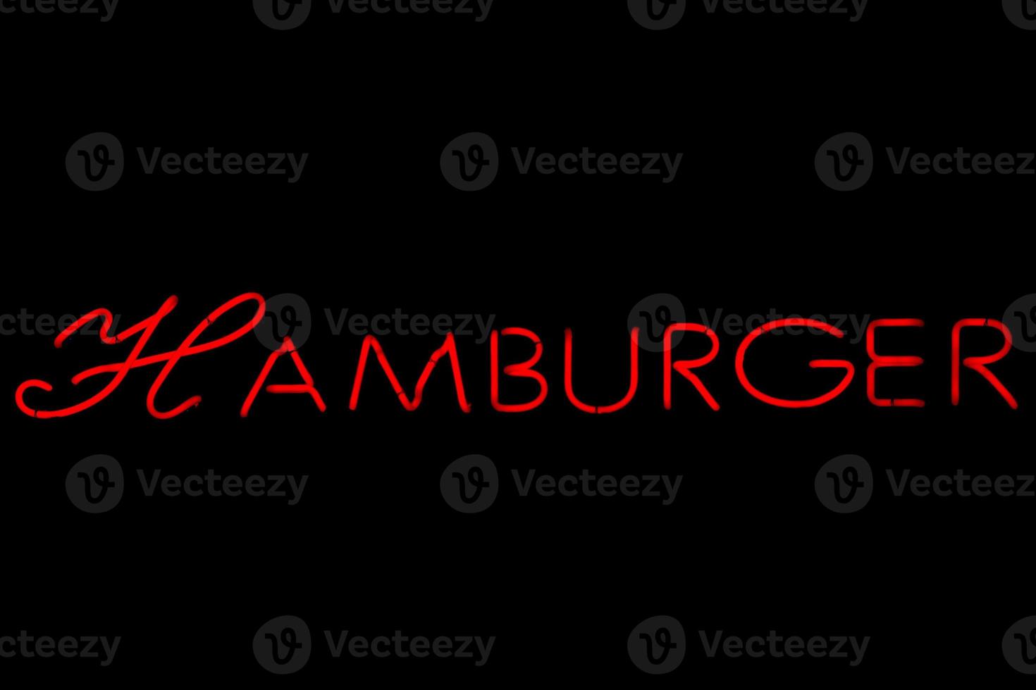 hamburger neon sign on black photo