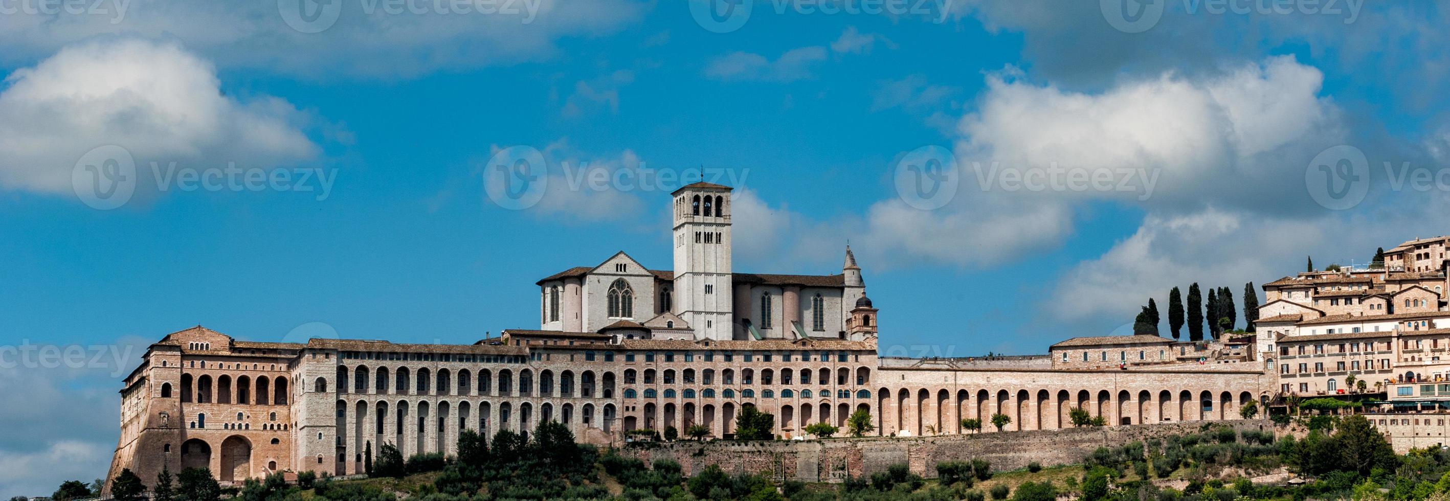 Assisi view cityscape from fields photo