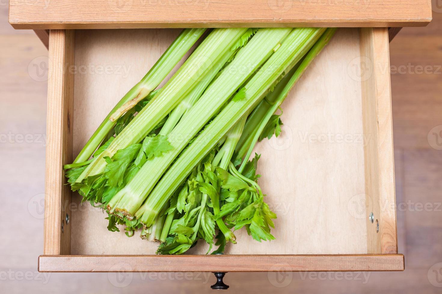 celery stalks in open drawer 12250153 Stock Photo at Vecteezy