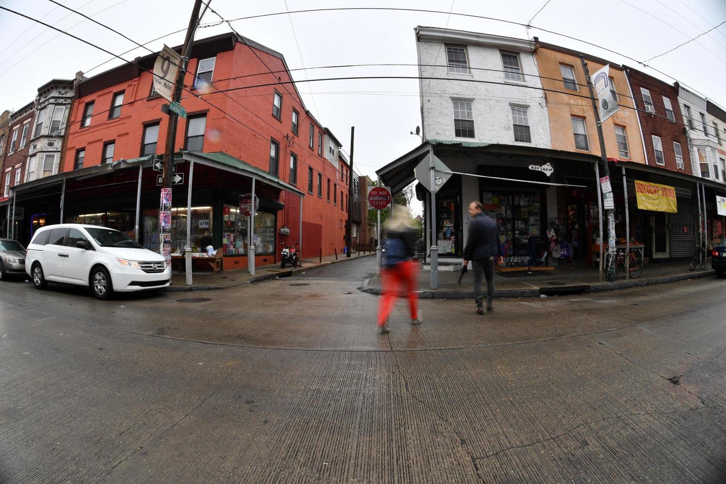 PHILADELPHIA, USA - APRIL 24 2017 - philadelphia little italy district with shops and restaurants photo