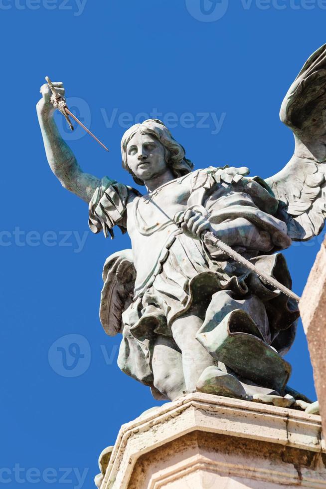 statue of Michael the Archangel close up on Castle photo