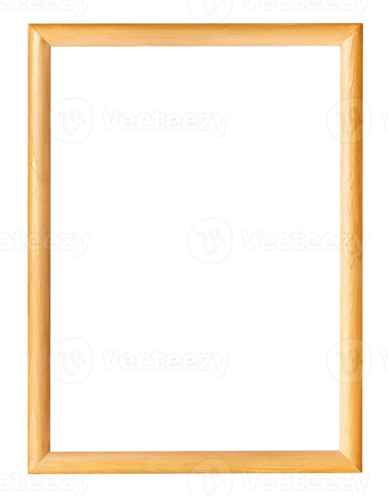 yellow wooden simole narrow picture frame isolated photo