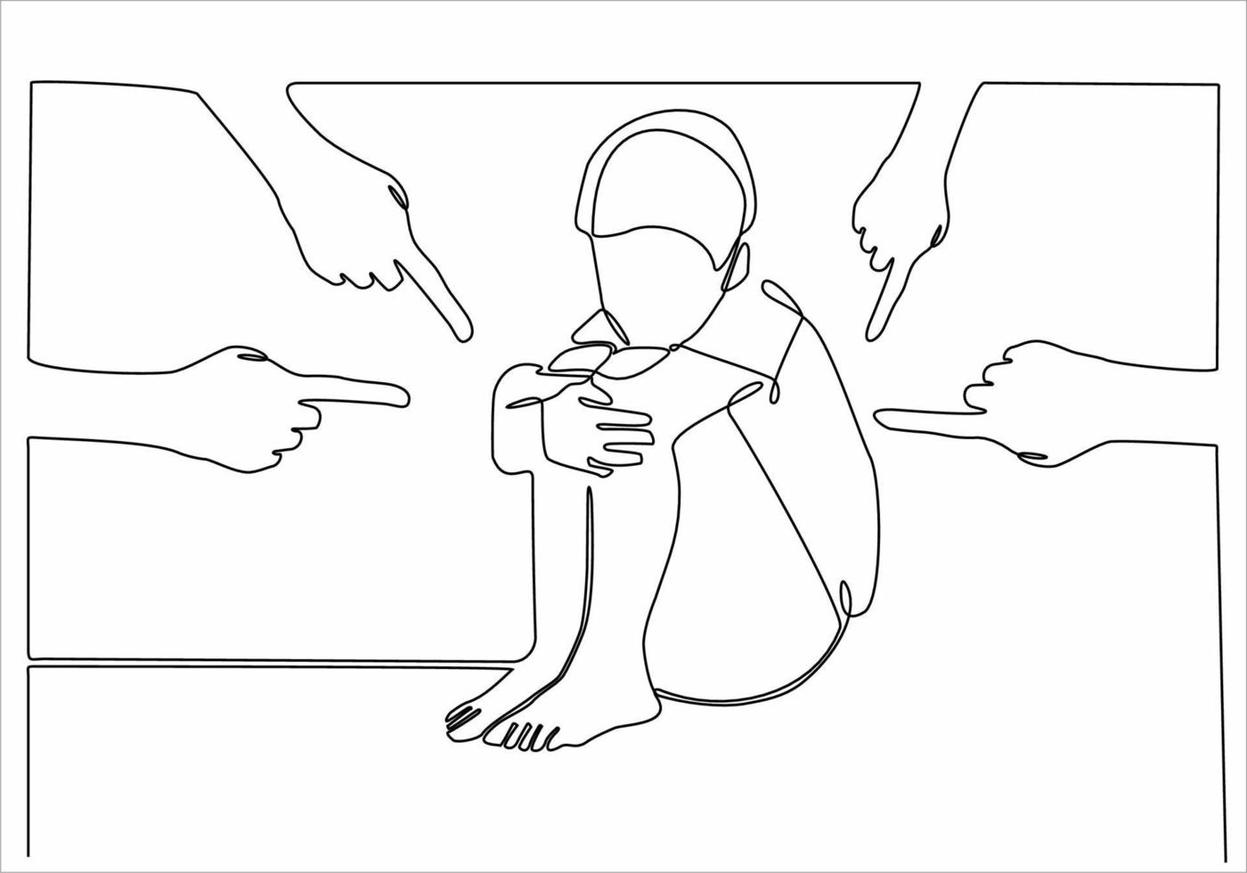 continuous line art vector