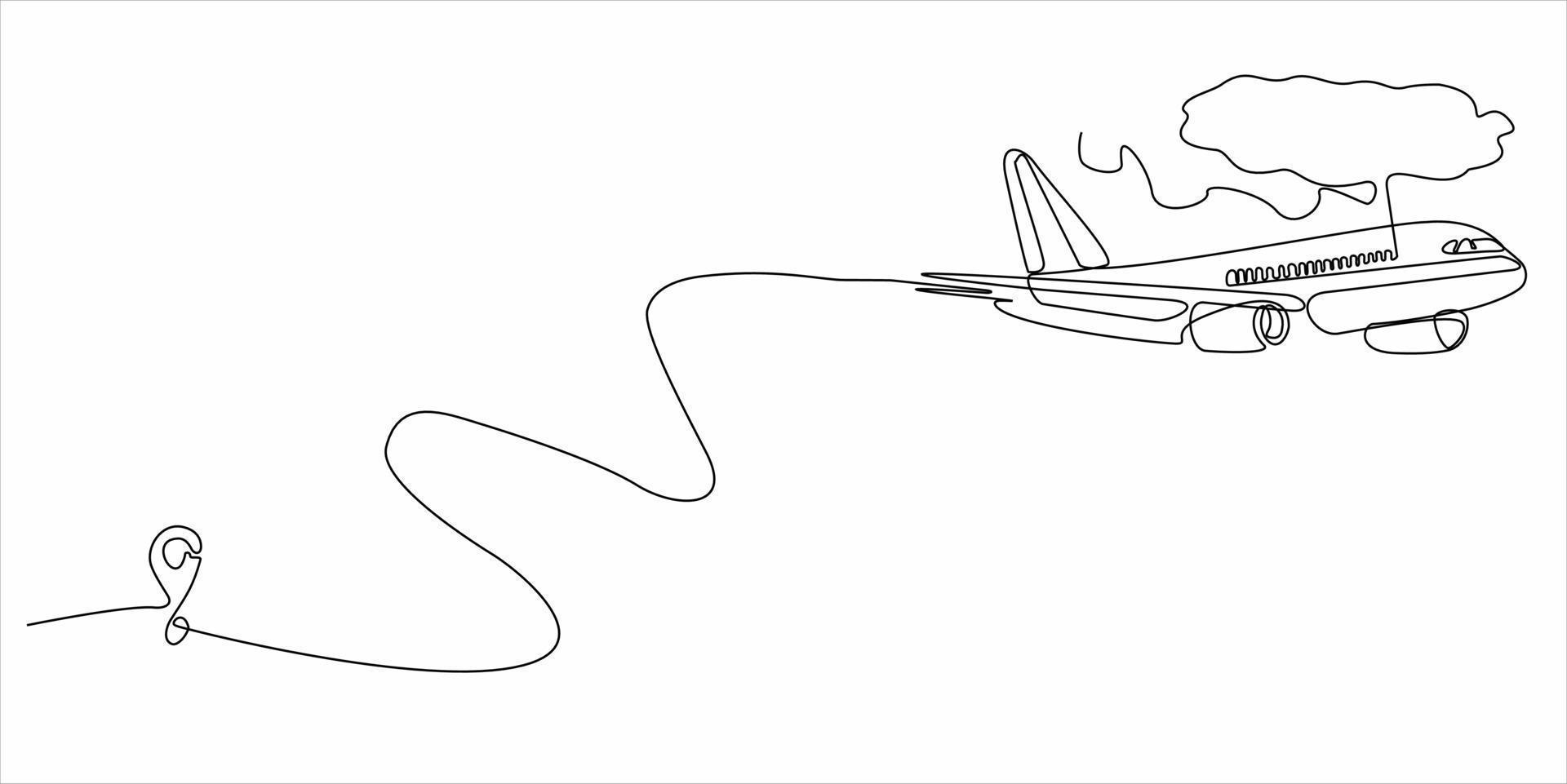 continuous line art vector