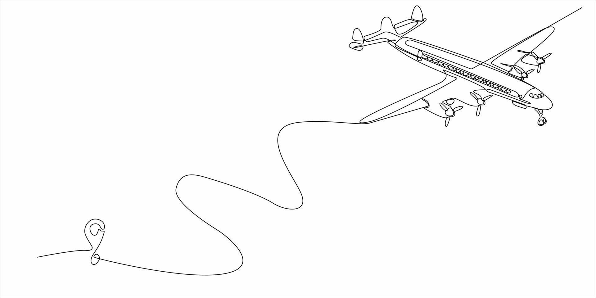 continuous line art vector