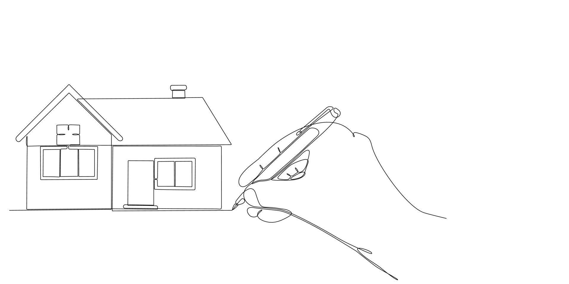 continuous line art vector