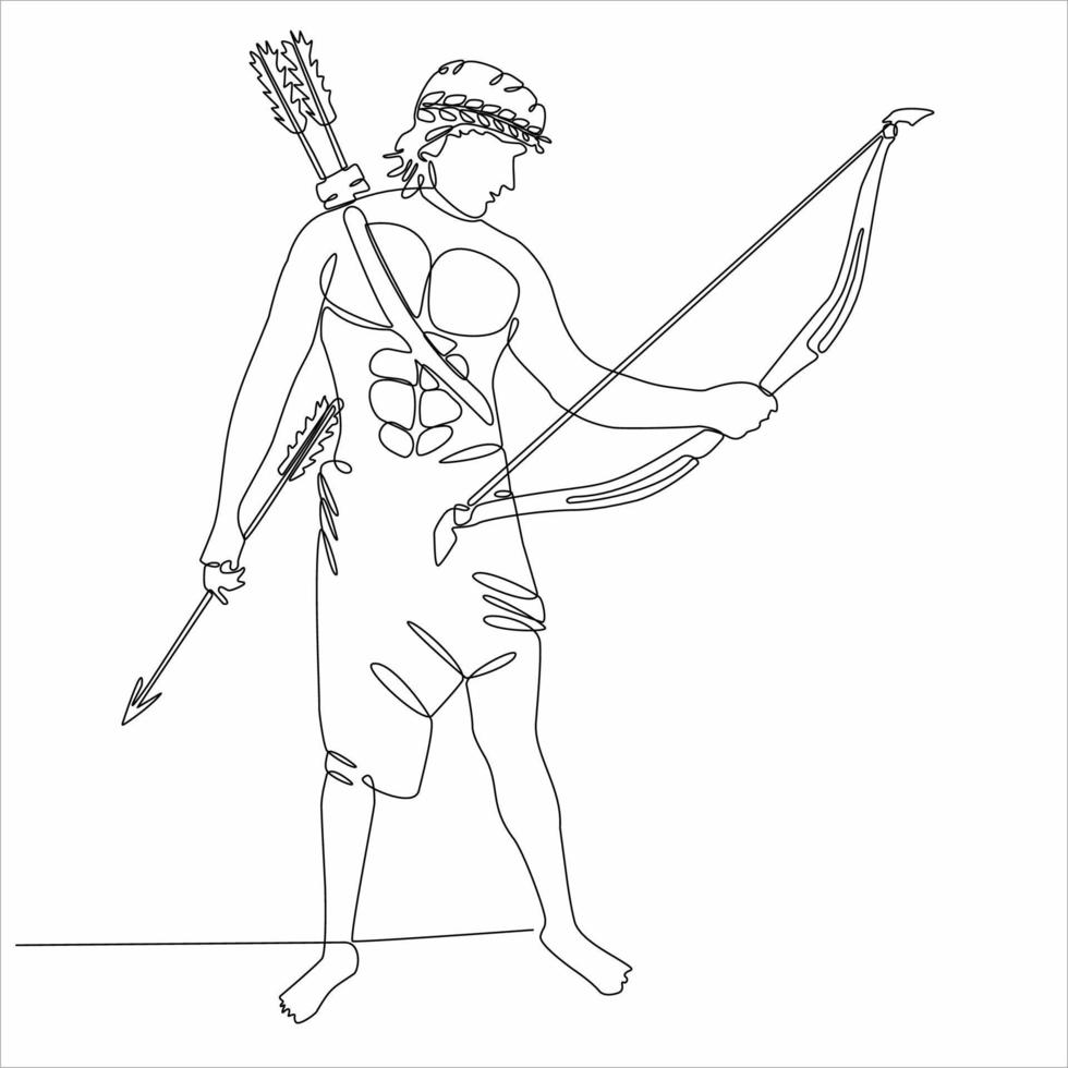 continuous line art vector