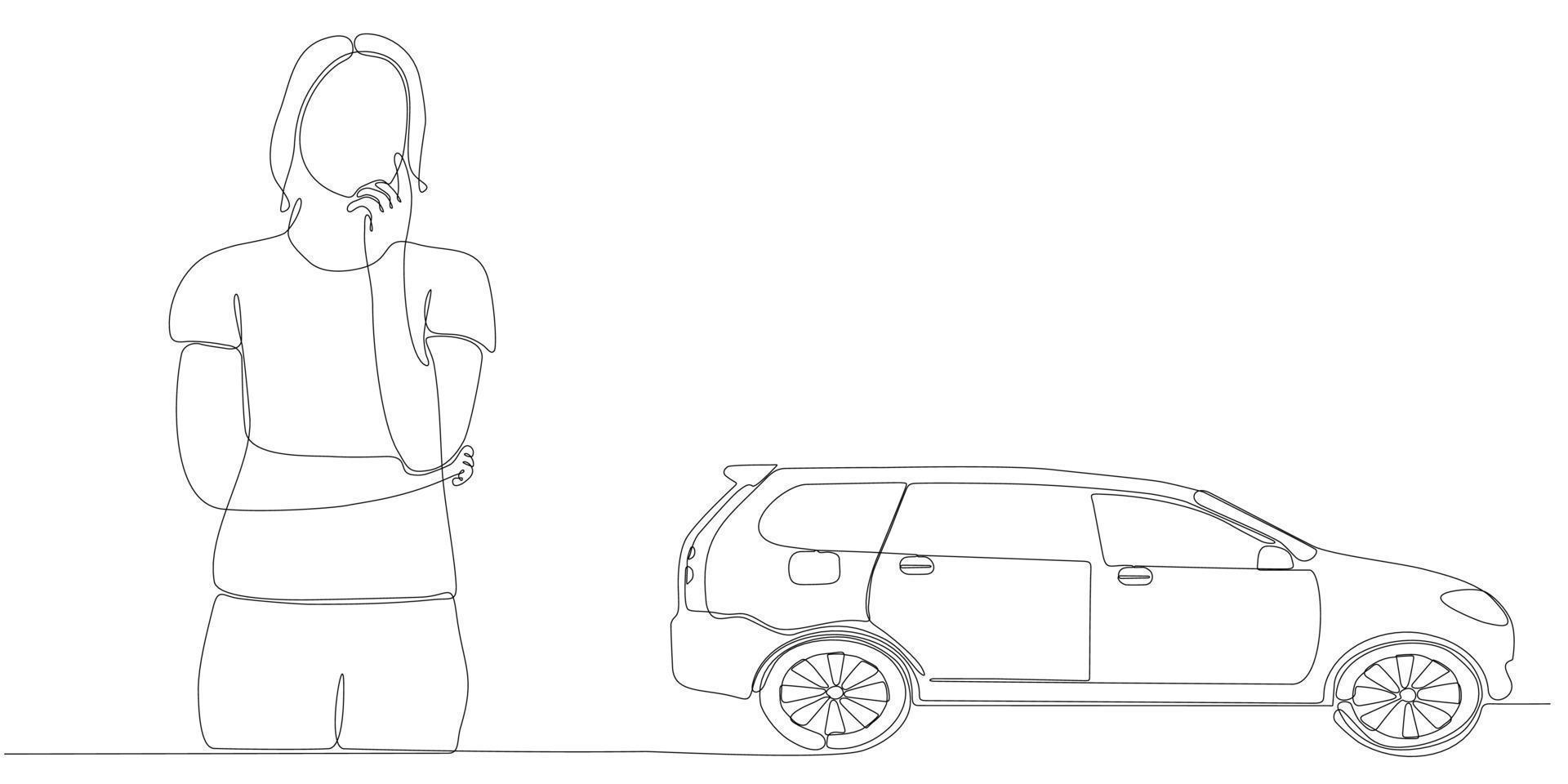 continuous line art vector