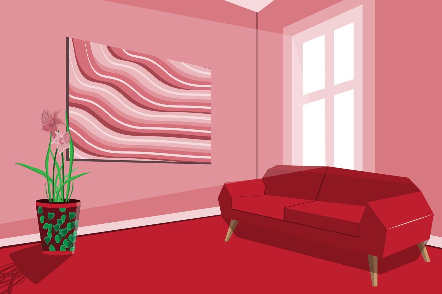 fondo interior de la habitación minimalista con colores elegantes vector