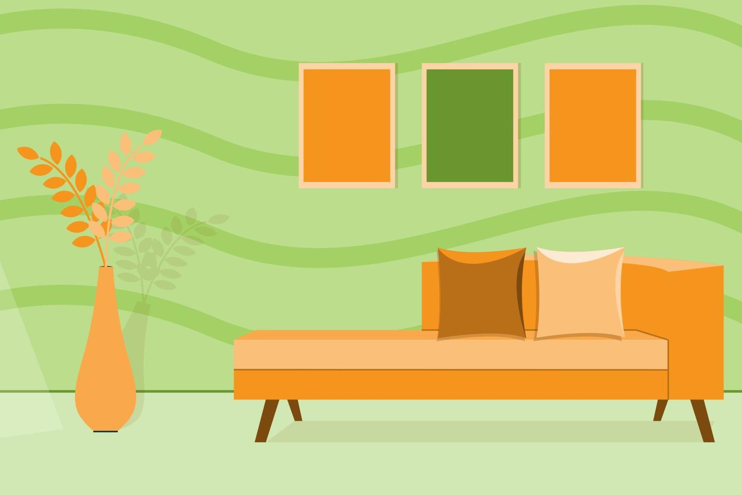 fondo interior de casa minimalista con gradaciones de color vector