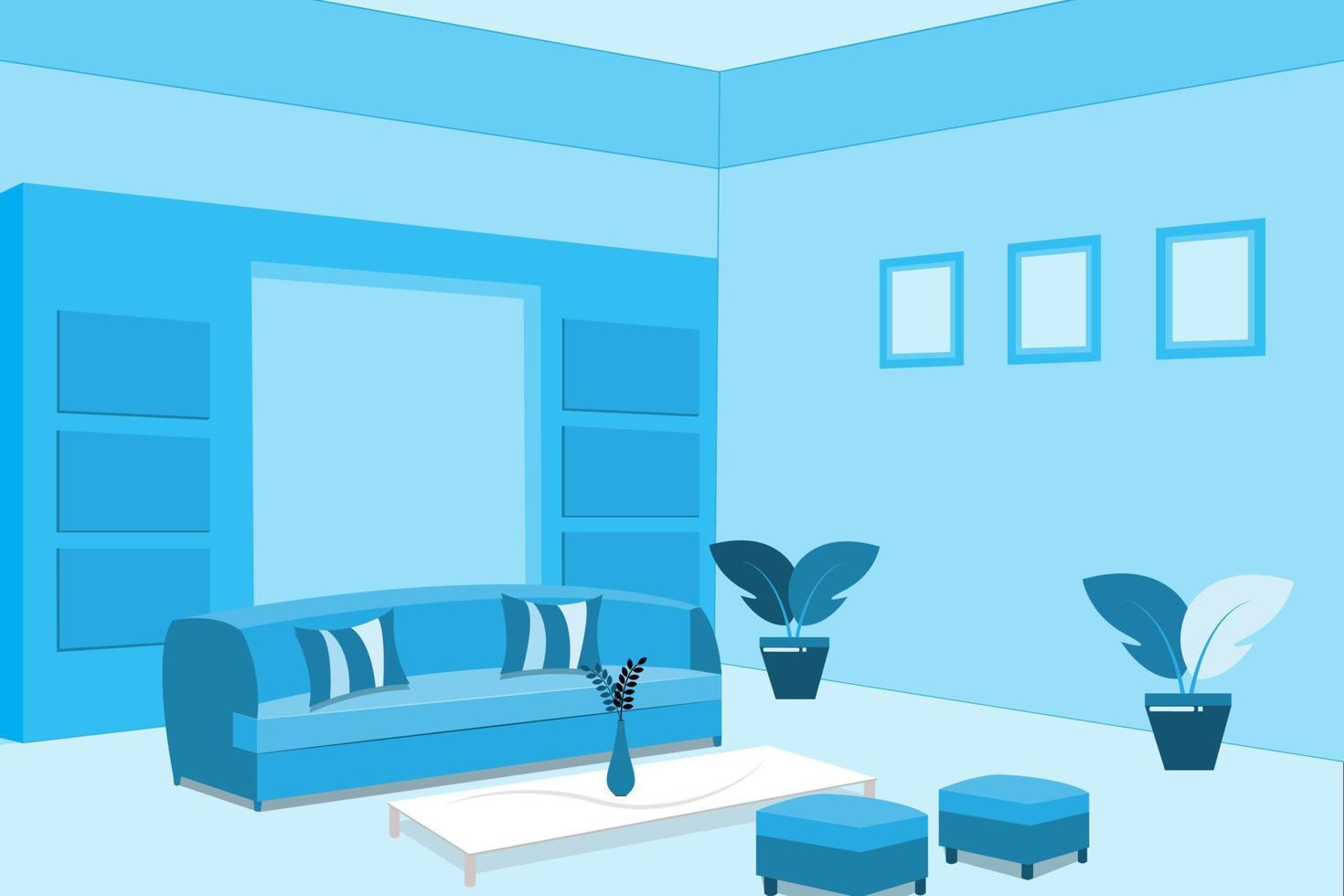 fondo interior de la habitación minimalista con colores elegantes vector
