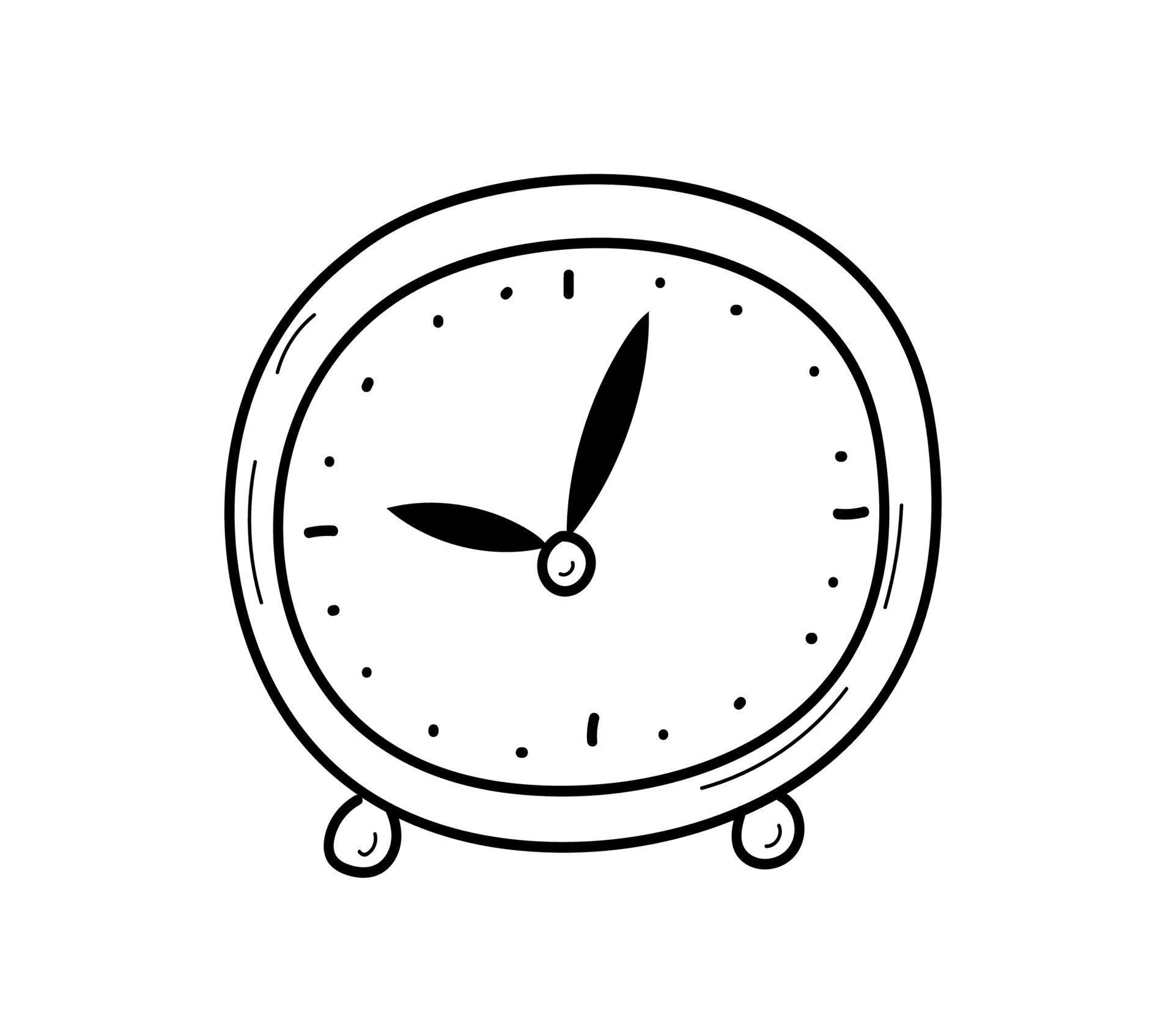 alarm clock, vector doodle hand drawn sketch illustration 12250765