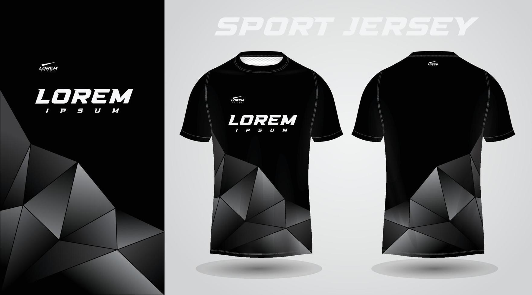 black shirt sport jersey design vector