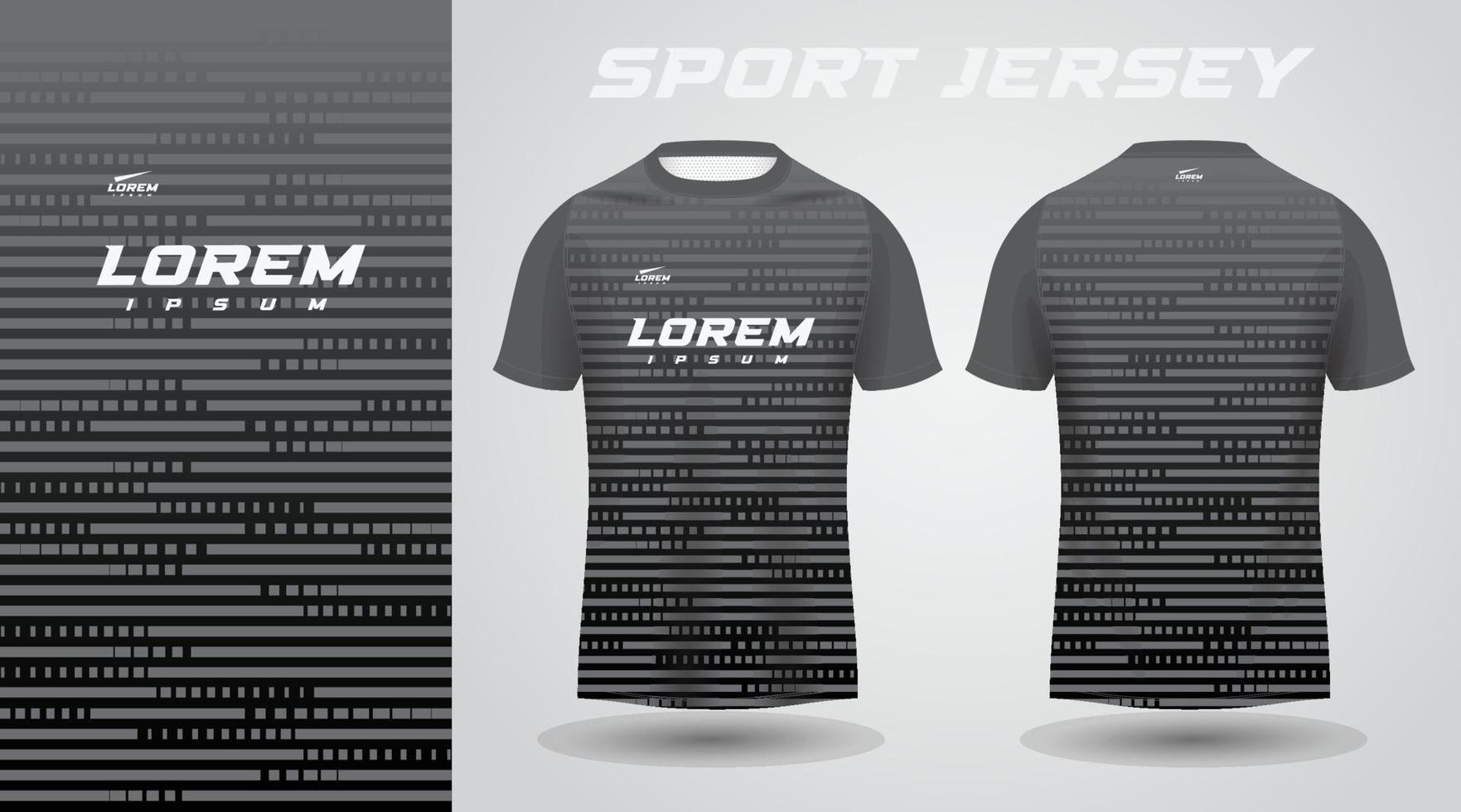 black shirt sport jersey design vector