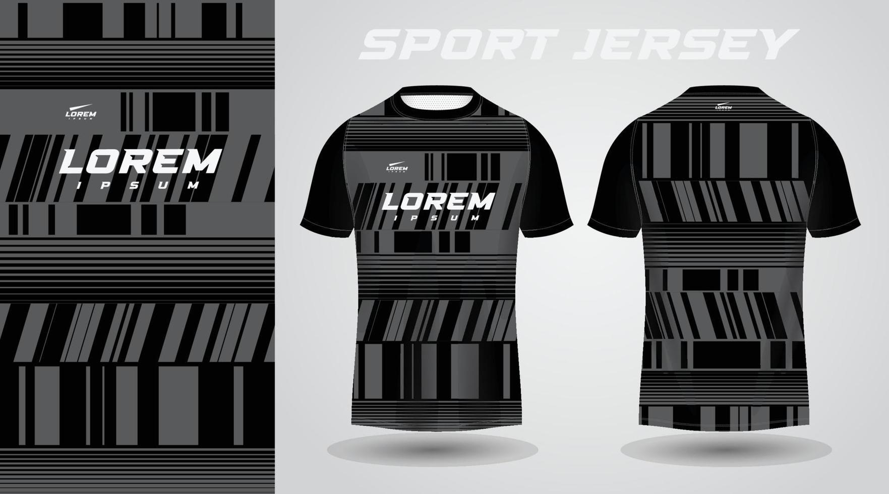 black shirt sport jersey design vector