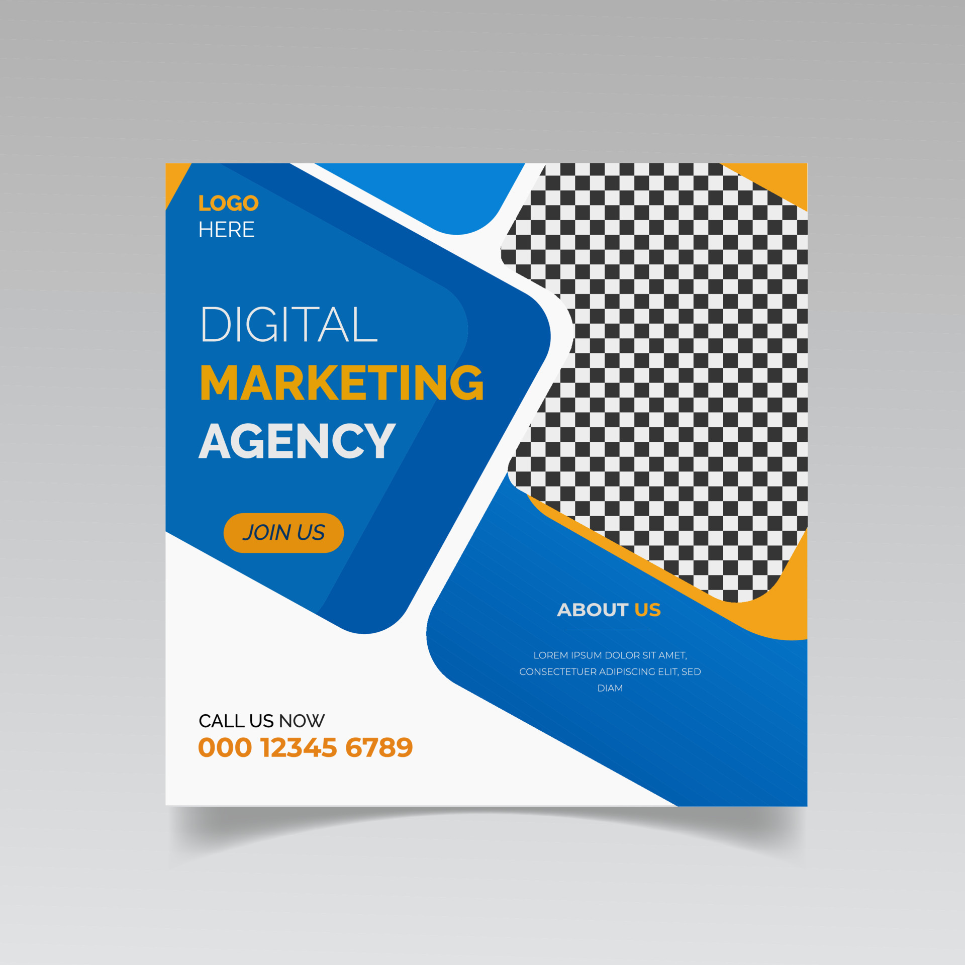 Digital marketing agency social Media Post template 12250815 Vector Art ...