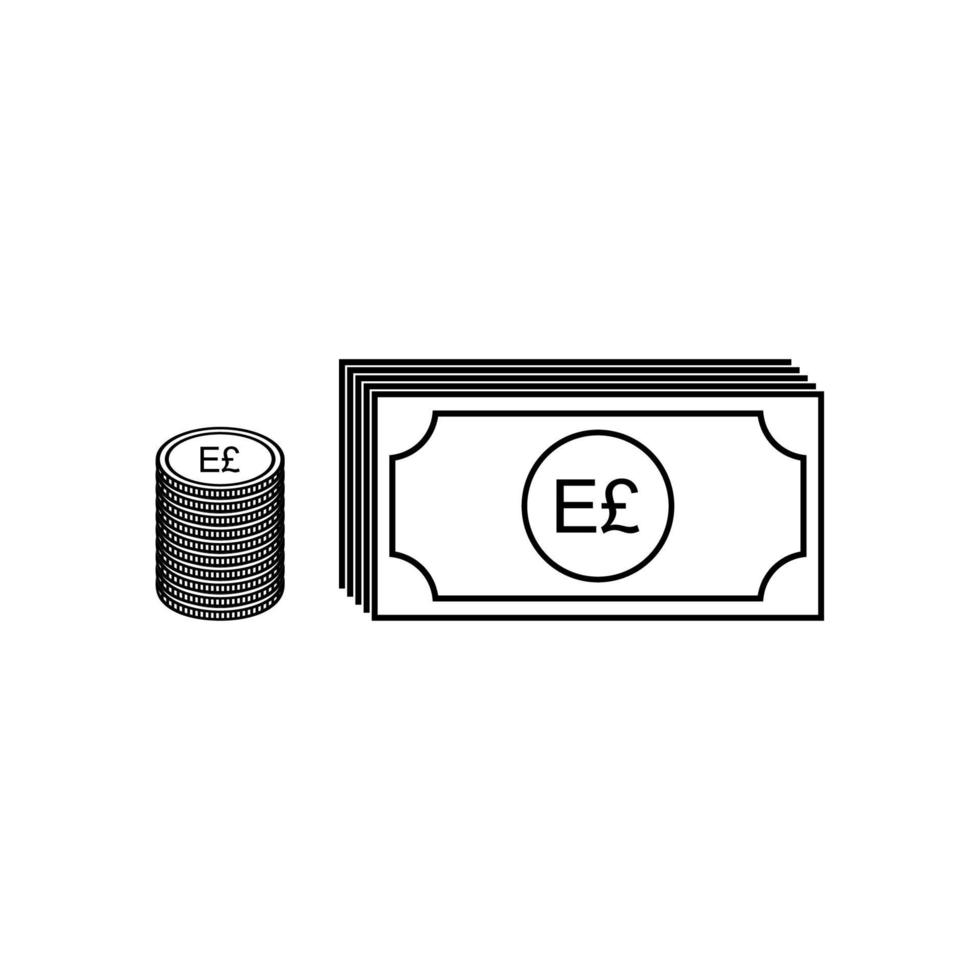 Egypt Currency Icon Symbol, Egyptian Pound, EGP. Vector Illustration