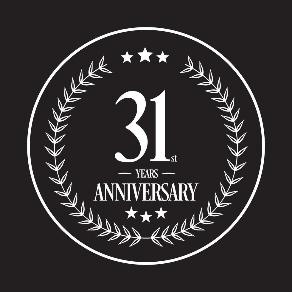 Luxury Anniversary Logo illustration vector. Free vector illustration