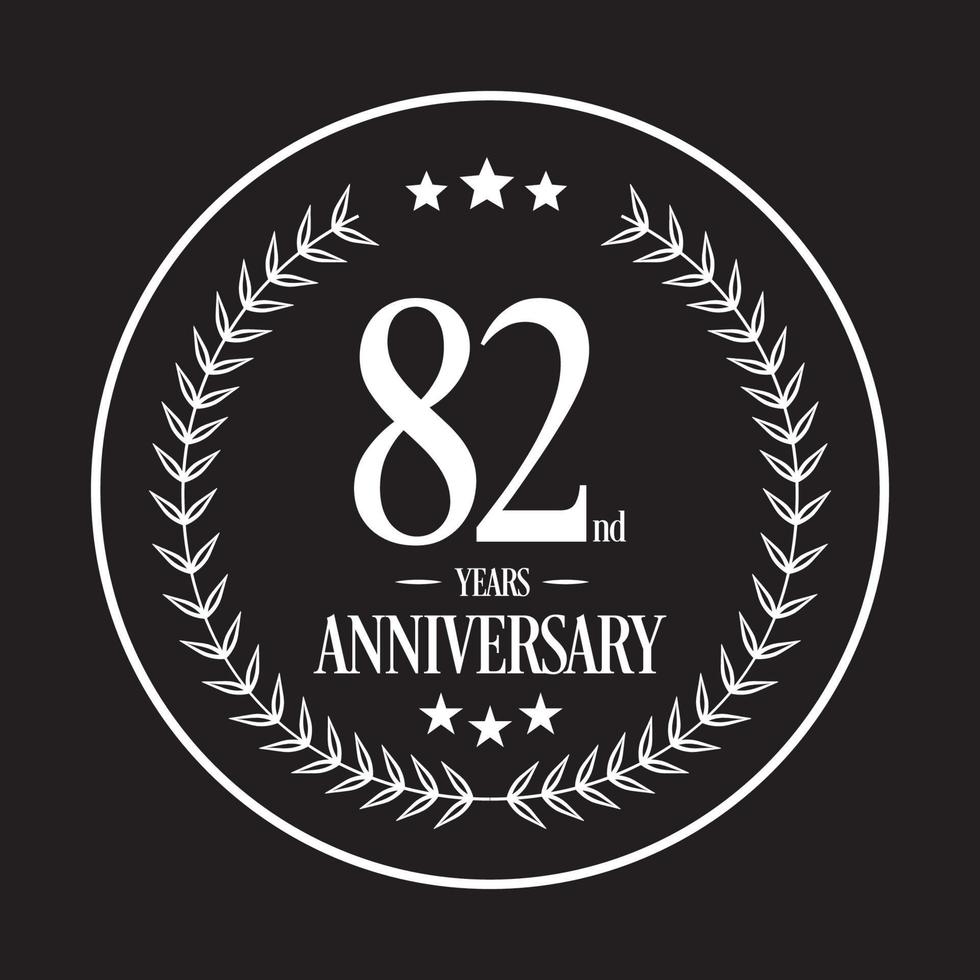 Luxury Anniversary Logo illustration vector. Free vector illustration