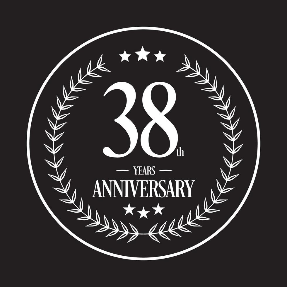 Luxury Anniversary Logo illustration vector. Free vector illustration