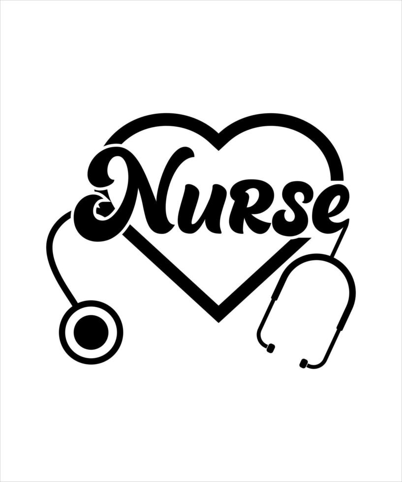 Nurse T-shirt design vector