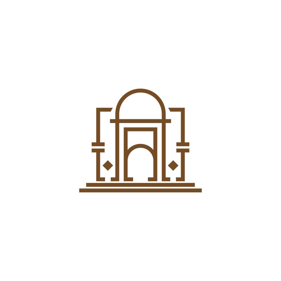 diseño de logotipo de icono de puerta vector