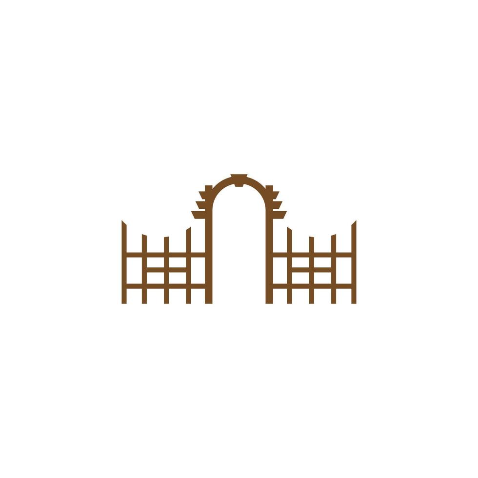 Gate icon logo design vector