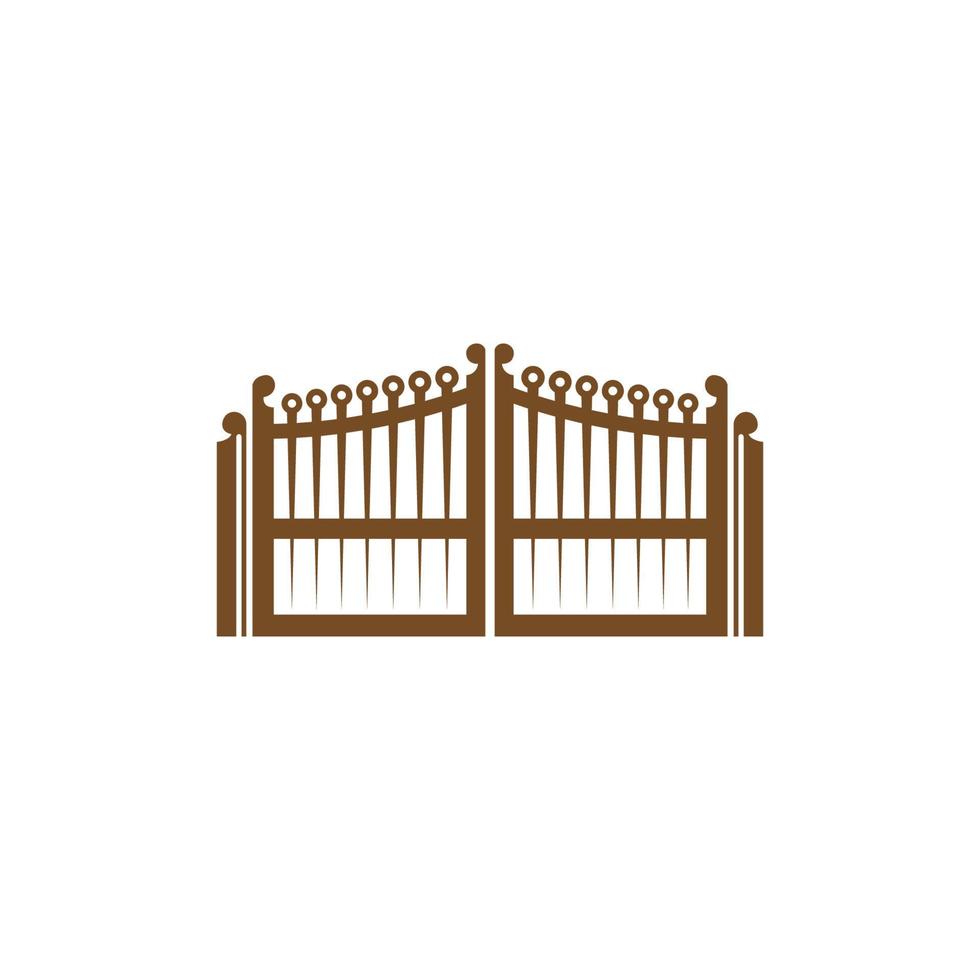 Gate icon logo design vector