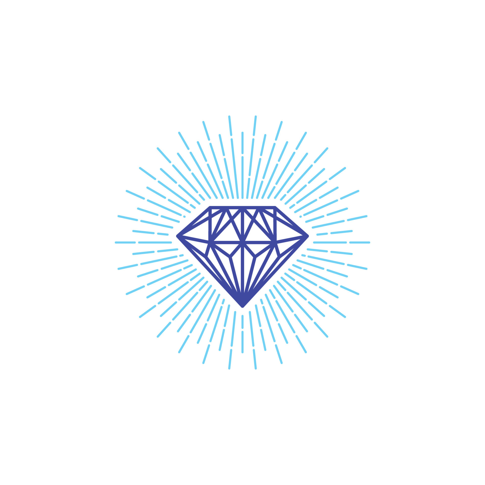 logotipo de piedra de diamante creativo y plantilla de diseño de iconos