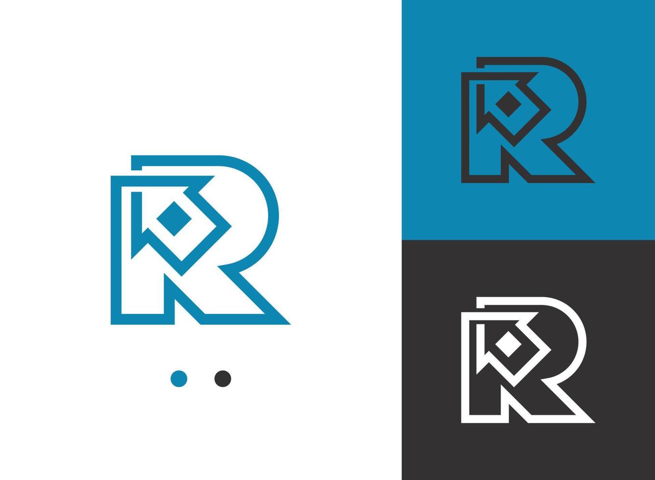 Letter R Home Logo vector