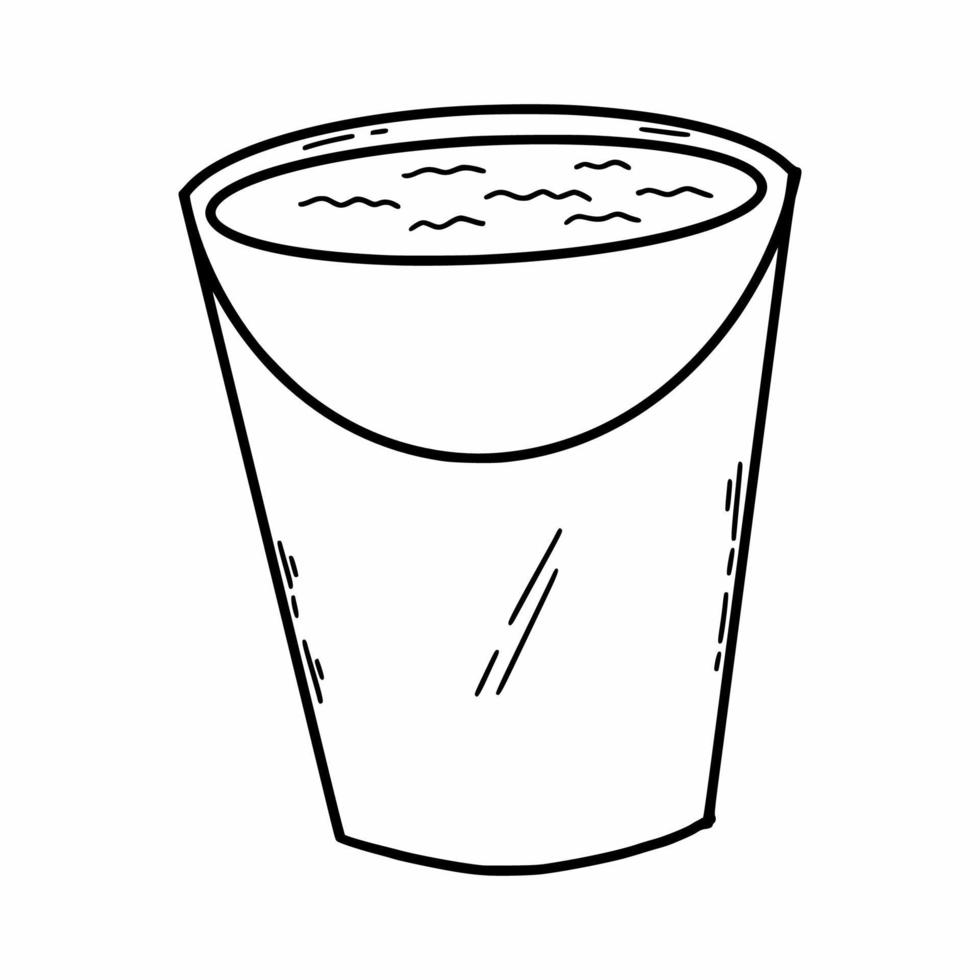 Bucket of water. Vector doodle illustration. 12251878 Vector Art at