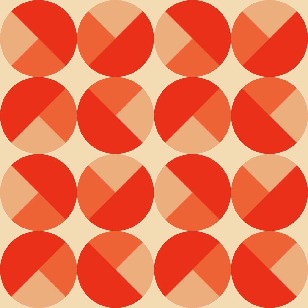 Vintage geometric pattern with circles in the style of the 70s and 60s. vector