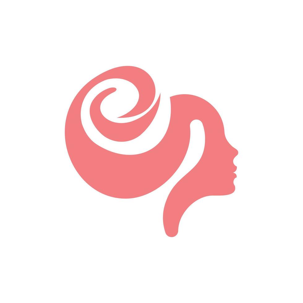 Head Beauty Face Nature Silhouette Logo vector