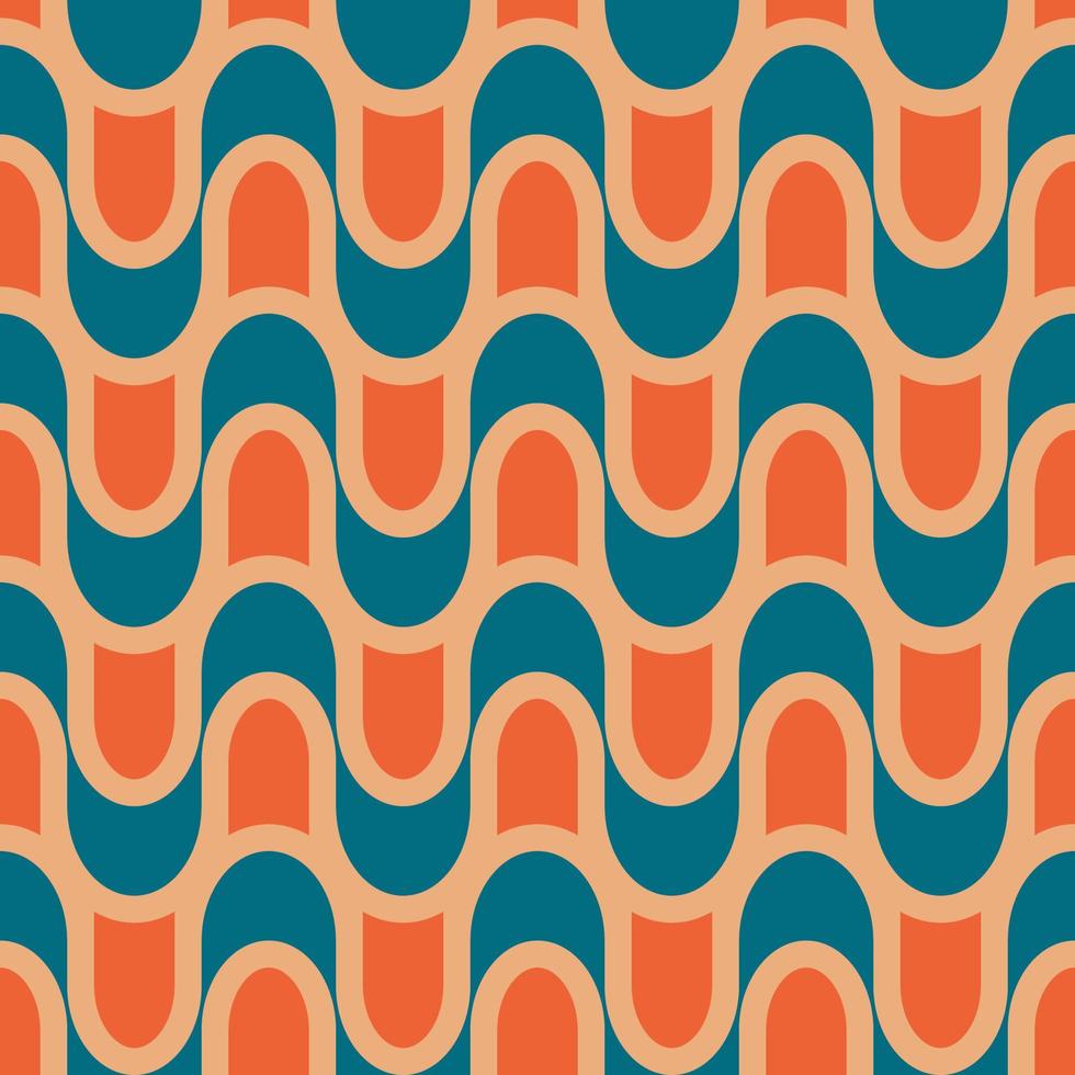 Retro seamless pattern in the style of the 70s and 60s vector