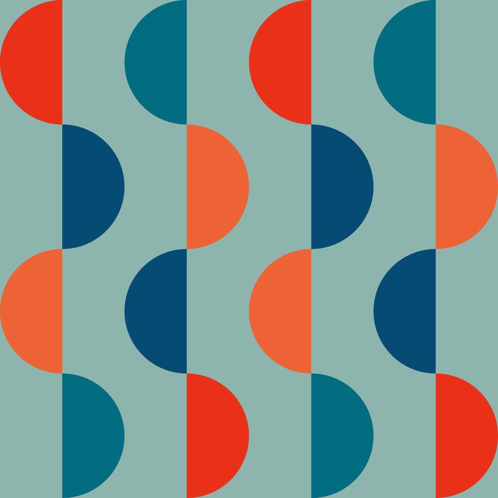 Vintage retro seamless geometric pattern in the style of the 70s and 60s. vector