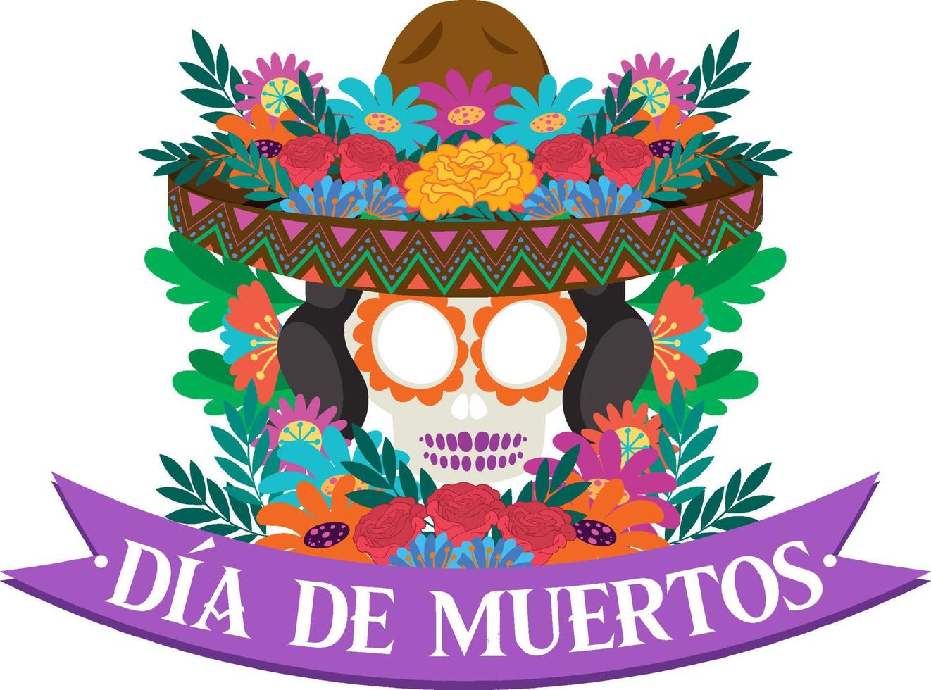 diseño del logotipo del día de los muertos vector