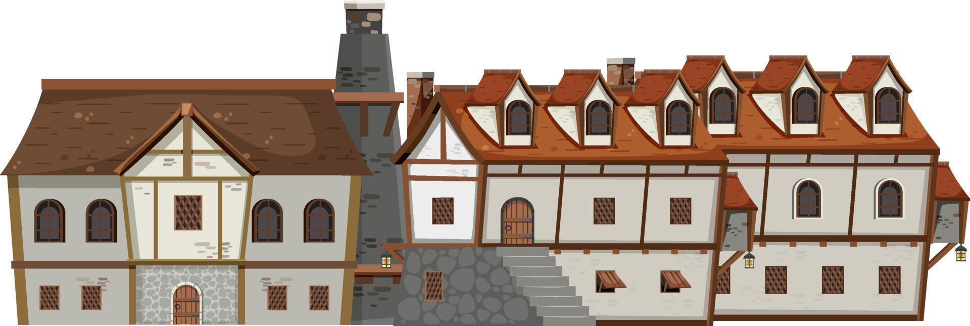 Medieval historical building in cartoon style vector