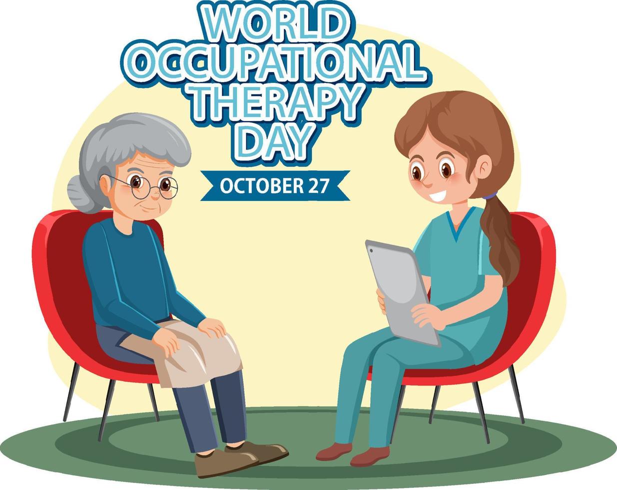 World Occupational Therapy Day Banner Design vector