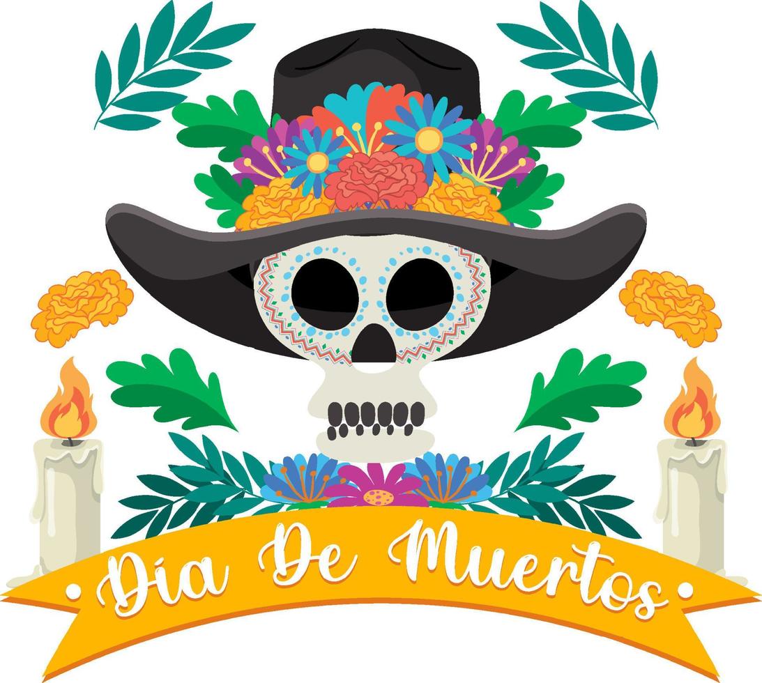 diseño del logotipo del día de los muertos vector