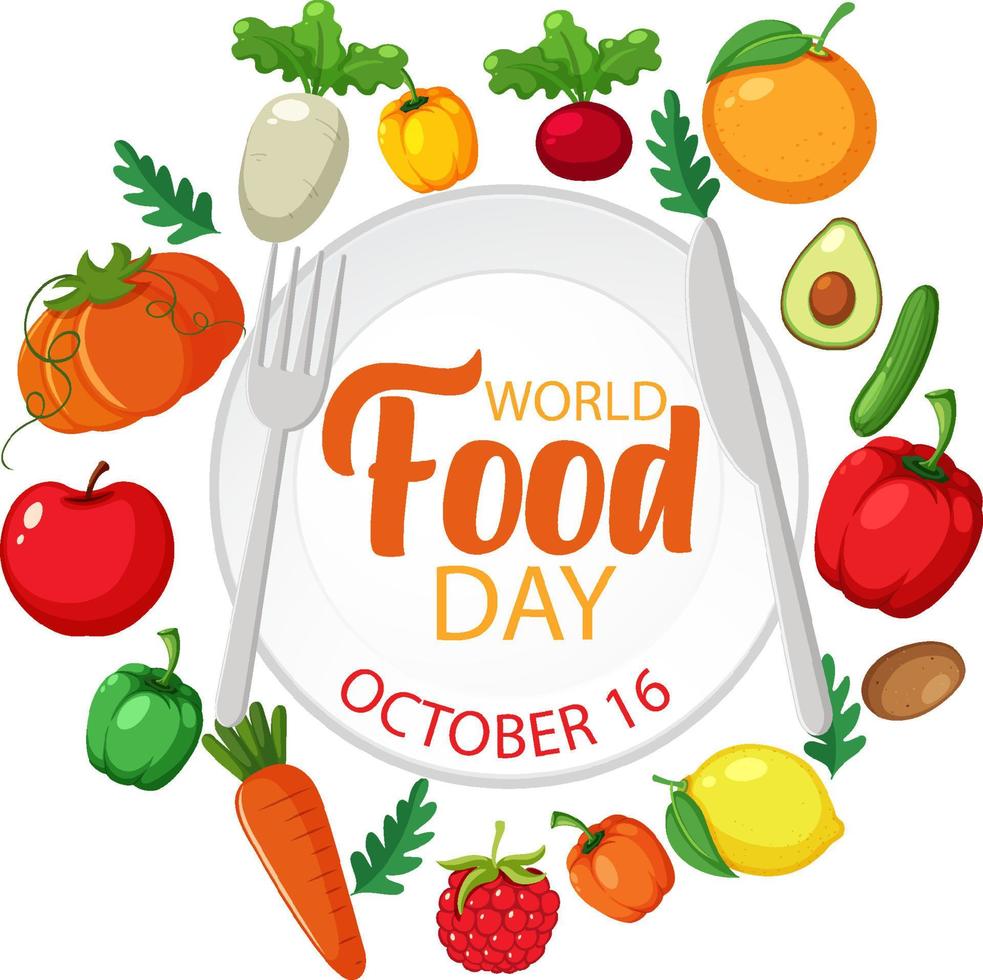 World Food Day Banner Design vector