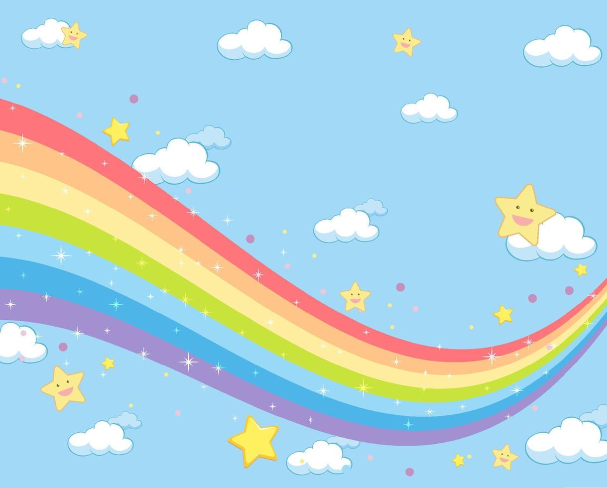 lindo fondo de arco iris pastel vector