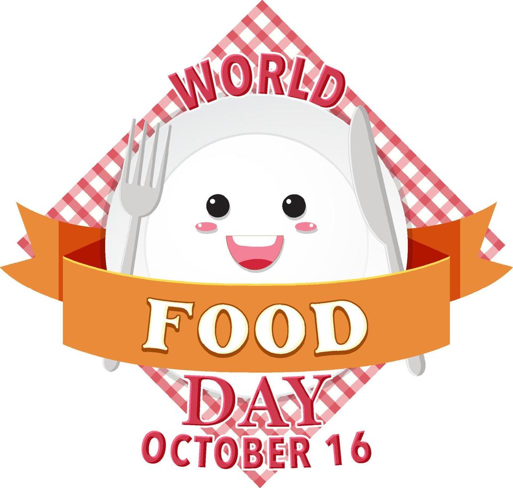 World food day text design vector