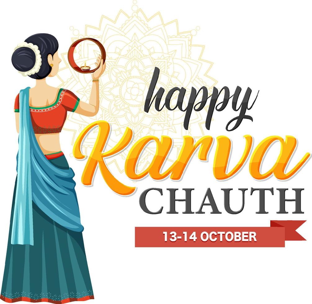 Happy Karva Chauth Day Banner Design 12252421 Vector Art at Vecteezy