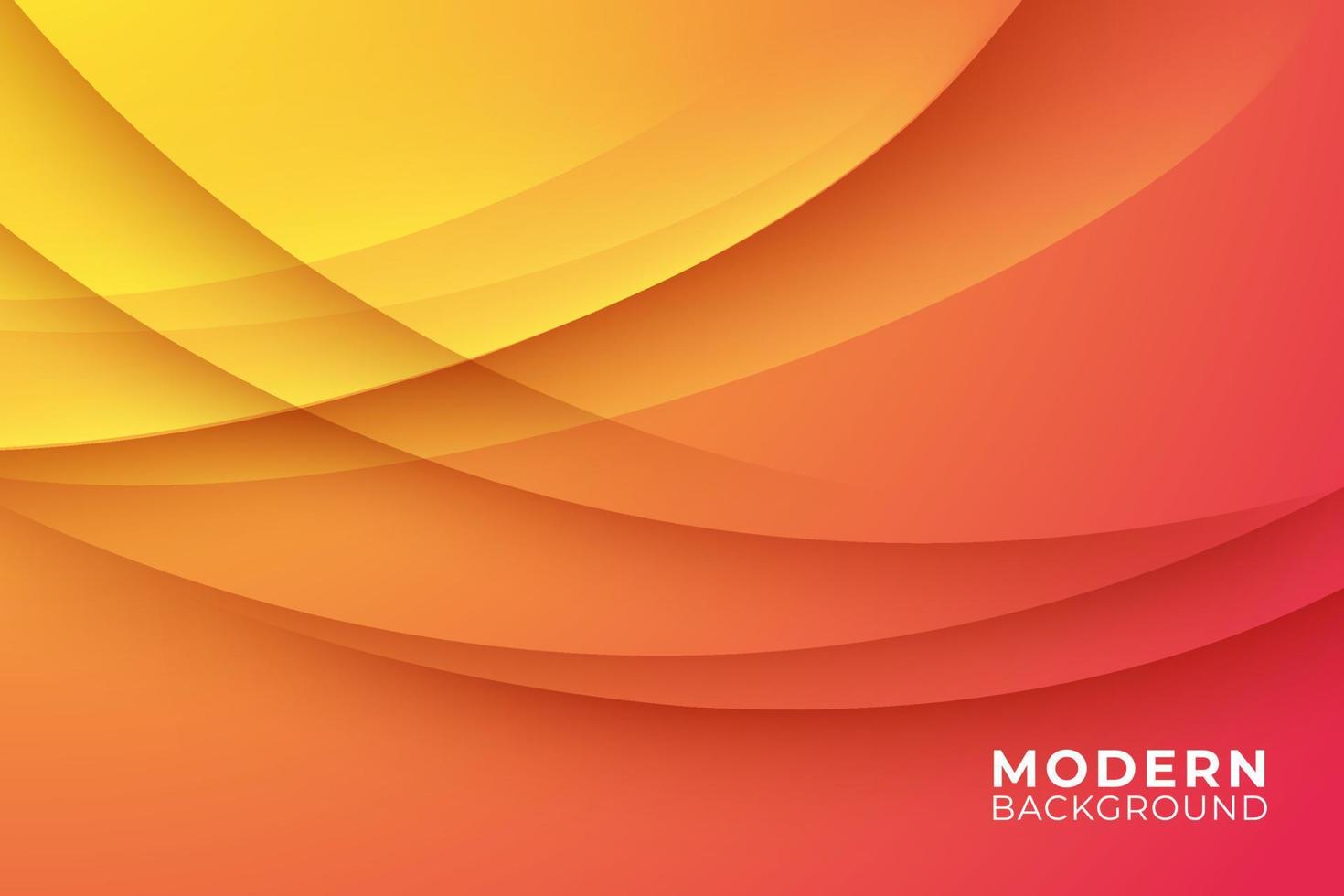 Minimal geometric background with orange elements with fluid gradient. Dynamic shapes composition. Modern abstract background. vector