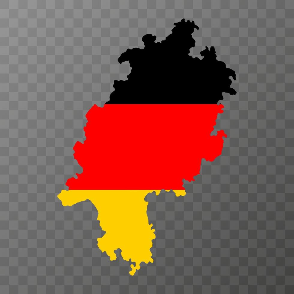 Hessen state map. Vector illustration.