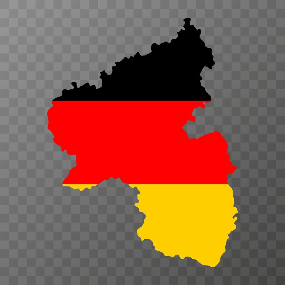 Rhineland Palatinate state map. Vector illustration.