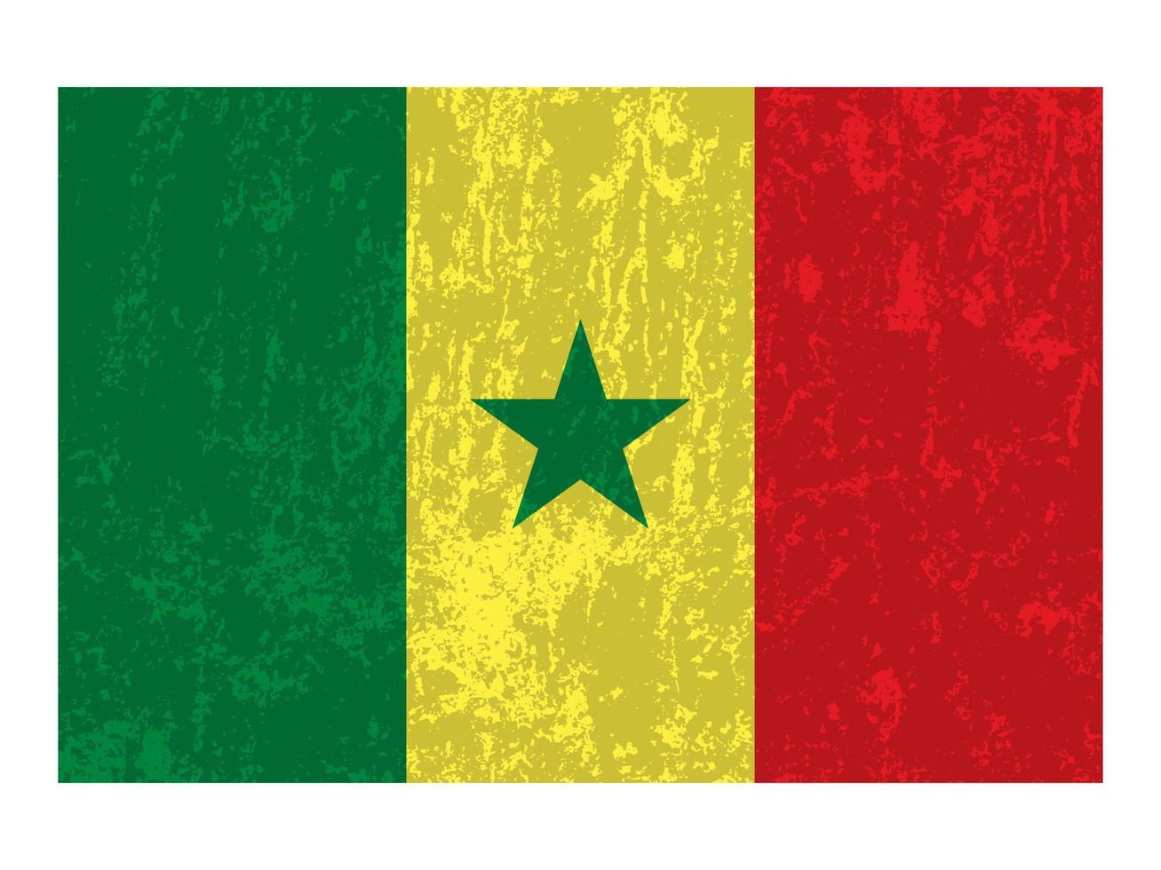 Senegal flag, official colors and proportion. Vector illustration.